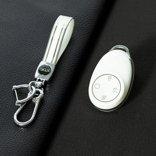 AOA1T1 White-Silver Plating Car Key Cover for Aion v 2024 2025 2026