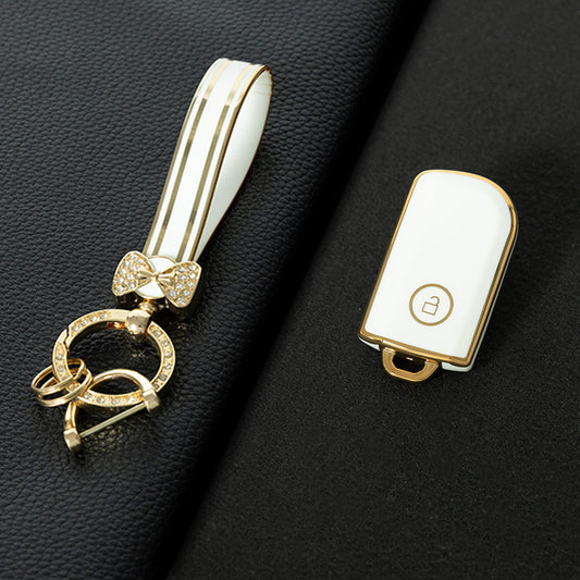 PAA1T1 White-Gold PlatingKey TPU Cover Shell for Pandect Mini V4 BT-760 IS-760 DX-4GL X-3190 X-1900 Russia Full Protective High Quality keychain Car Key Cover