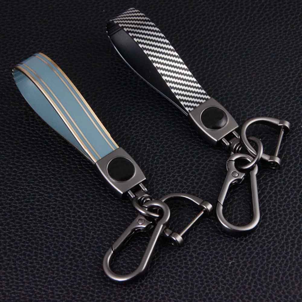 Custom Luxury Premium Keyring TPU Golden Silver  Car Keychain with UV Printing