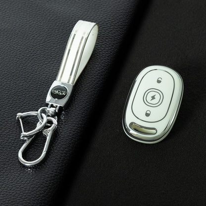 AAB2T1 White-Silver Plating Car Key Cover For Aima Luna Bubble Universal Electric Bicycle Car Key Accessories