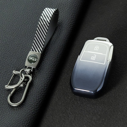 TOC2T1 Gradient Gray TPU Car Key Case Protection Cover Smart Key Shell Fob Cover Fit for Toyota Camry Corolla Prado Levin Crown RAV4