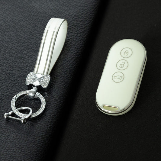 AIB1T1 White-Silver Plating Car Key Cover for AITO M7 M5 Auto Key Accessories Reasonable Price Premium