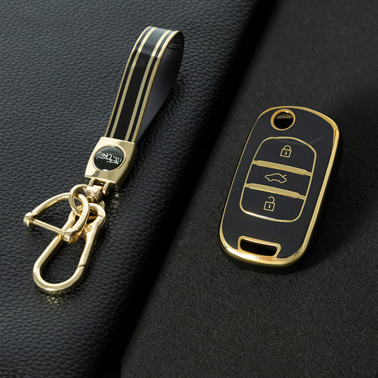 WUA1T1 Black-Gold Plating Car Key Cover For Wuling S1 Baojun 730 510 560 310 630 310W Car Key Cover Case Bag Protector