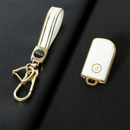 PAA1T1 White-Gold PlatingKey TPU Cover Shell for Pandect Mini V4 BT-760 IS-760 DX-4GL X-3190 X-1900 Russia Full Protective High Quality keychain Car Key Cover