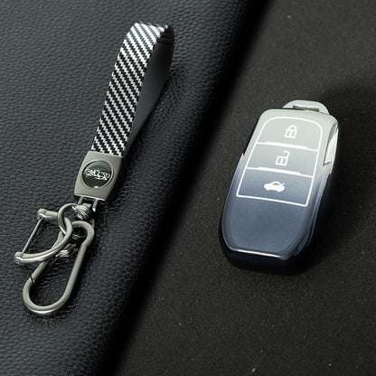 TOC1T1 Gradient Gray Car Key Cover For TPU Soft Car Key Fob Cover Smart Key Shell Case Protector Suitable for Toyota Corolla Camry Levin RAV4 Reiz