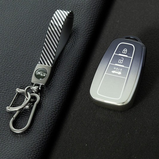 TOB1T1 Gradient Gray Car Key Cover For Toyota Rav4 Corolla CHR Verso Hilux Chaveiro Keyless Bag Car Accessories Key Cover TPU