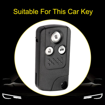 HOD1T1 Black-Silver Plating TPU Car Key Case Cover for Honda Civic Accord Jazz CRV HRV CRZ for Acura TL TSX ZDX RSX