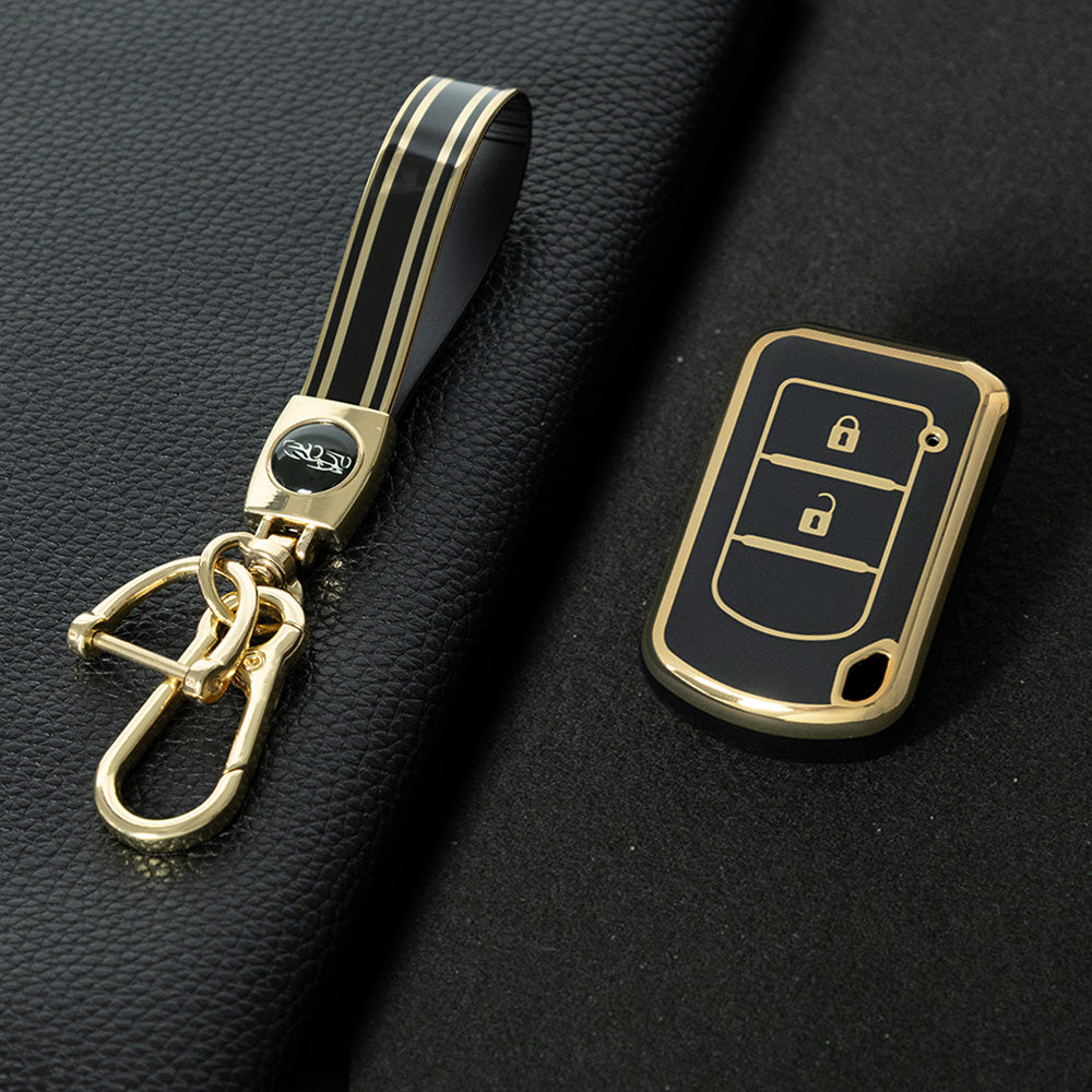 MIG2T1 Black-Gold Plating TPU Car Key  Cover for Mitsubishi Kit Mitsubishi Outlander ASX Lansergo Lansergo Lansergo Pajero Yige