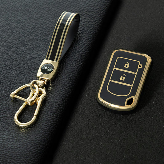 MIG2T1 Black-Gold Plating TPU Car Key  Cover for Mitsubishi Kit Mitsubishi Outlander ASX Lansergo Lansergo Lansergo Pajero Yige