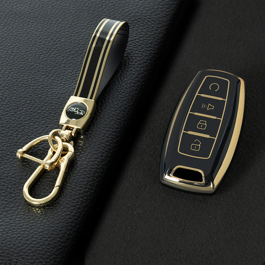 GRA3T1 Black-Gold Plating TPU Car Key Case for Great Wall Haval Hover H1 H4 H6 H7 H8 H9
