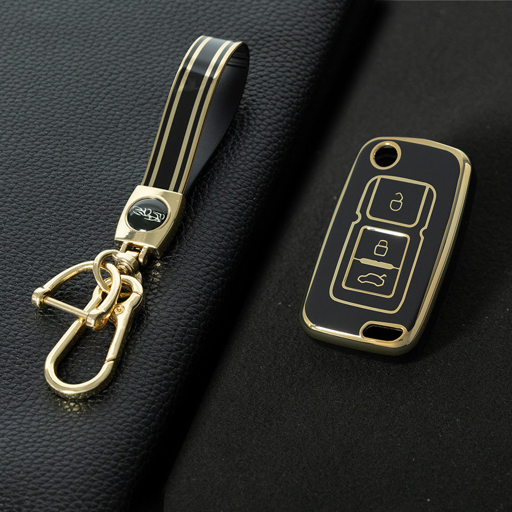GEF1T1 Black-Gold Plating for Geely Classic Emgrand Key EC8 Vision GX7 Diamond SX7EC715/EC718