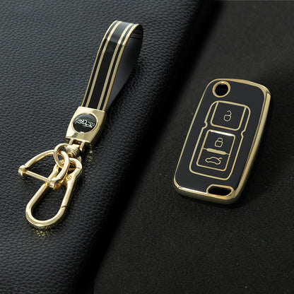 GEF1T1 Black-Gold Plating for Geely Classic Emgrand Key EC8 Vision GX7 Diamond SX7EC715/EC718