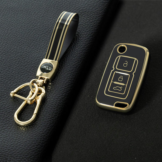 GEF1T1 Black-Gold Plating for Geely Classic Emgrand Key EC8 Vision GX7 Diamond SX7EC715/EC718