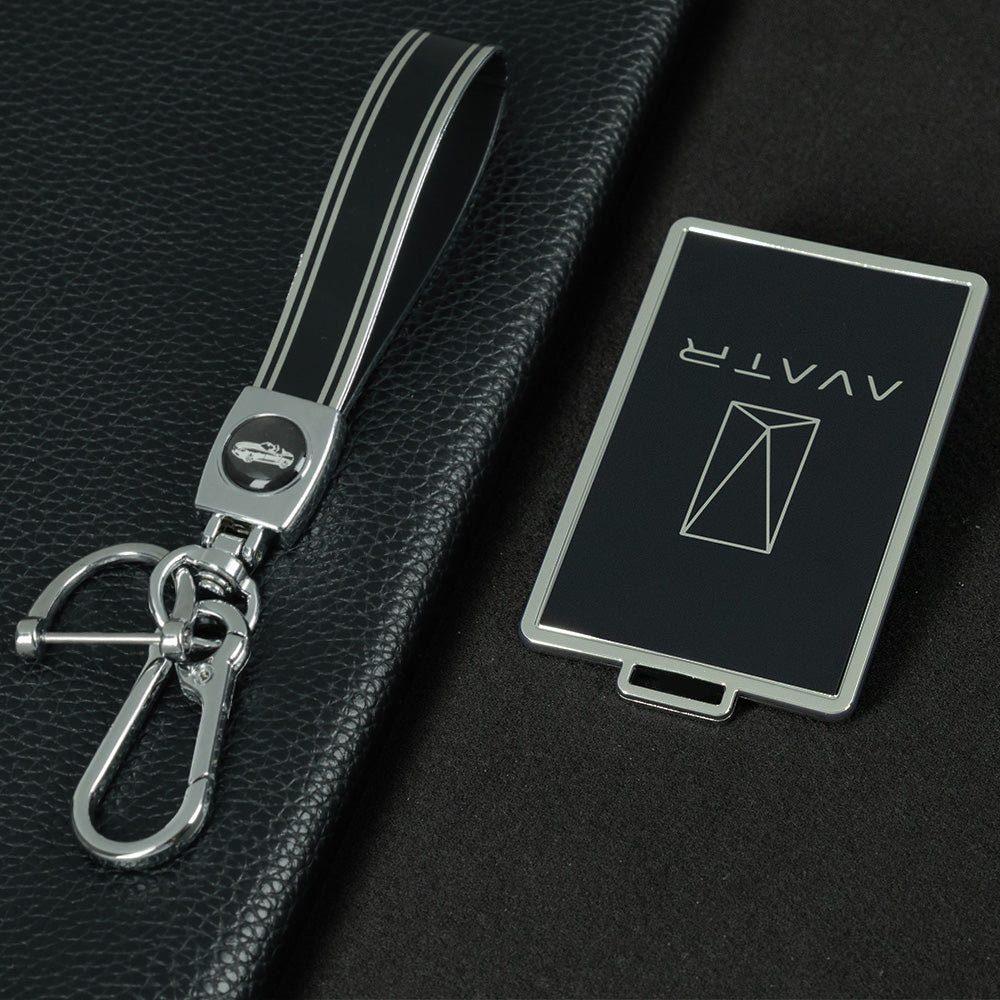 CHH1T1 Black-Silver Plating TPU Car Key Case Cover for 24 Avita 12 key cover 11 card cover smart NFC