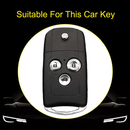 HOE1T1 Black-Gold Plating TPU Car Key Case Cover for Honda Civic Accord Jazz CRV HRV CRZ for Acura TL TSX ZDX RSX