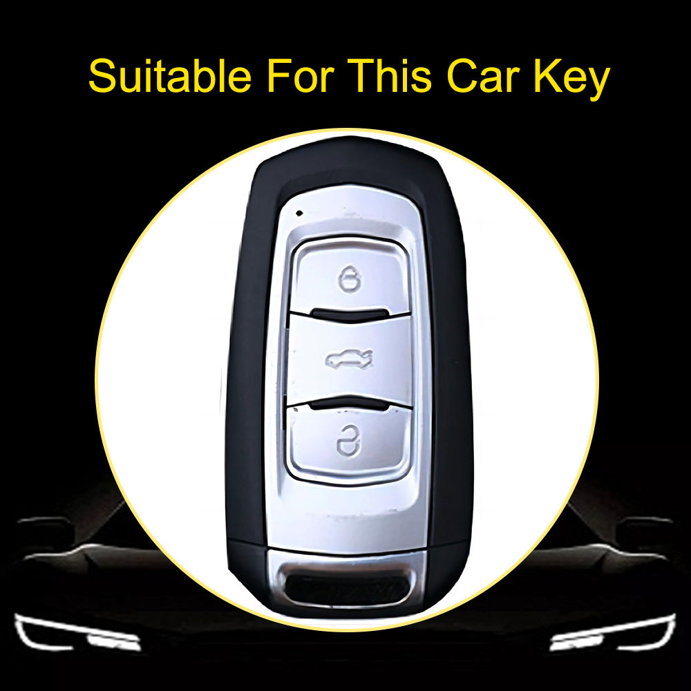GEA1T1 White-Gold Plating Car Key Cover For Geely Auto GL New Emgrand GS Car Key Pack S1 Boyue X3 Yuanjing X6 Borui Binrui Buckle Shell keychain