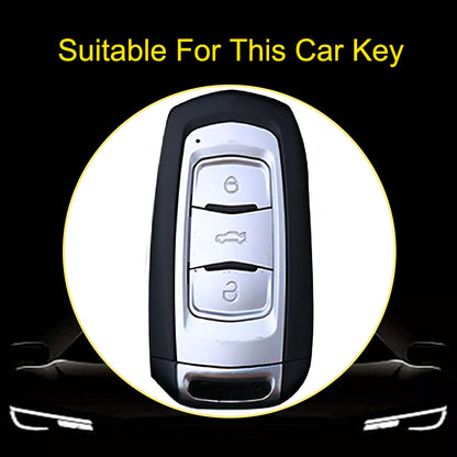 GEA1T1 White-Gold Plating Car Key Cover For Geely Auto GL New Emgrand GS Car Key Pack S1 Boyue X3 Yuanjing X6 Borui Binrui Buckle Shell keychain