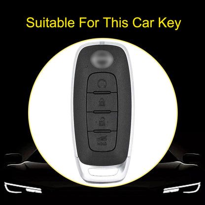 NIA7T1 Gradient Gray TPU Car Key Cover Fob Holder Suitable for Nissan Sylphy Bluebird Teana X-Trail Murano GTR