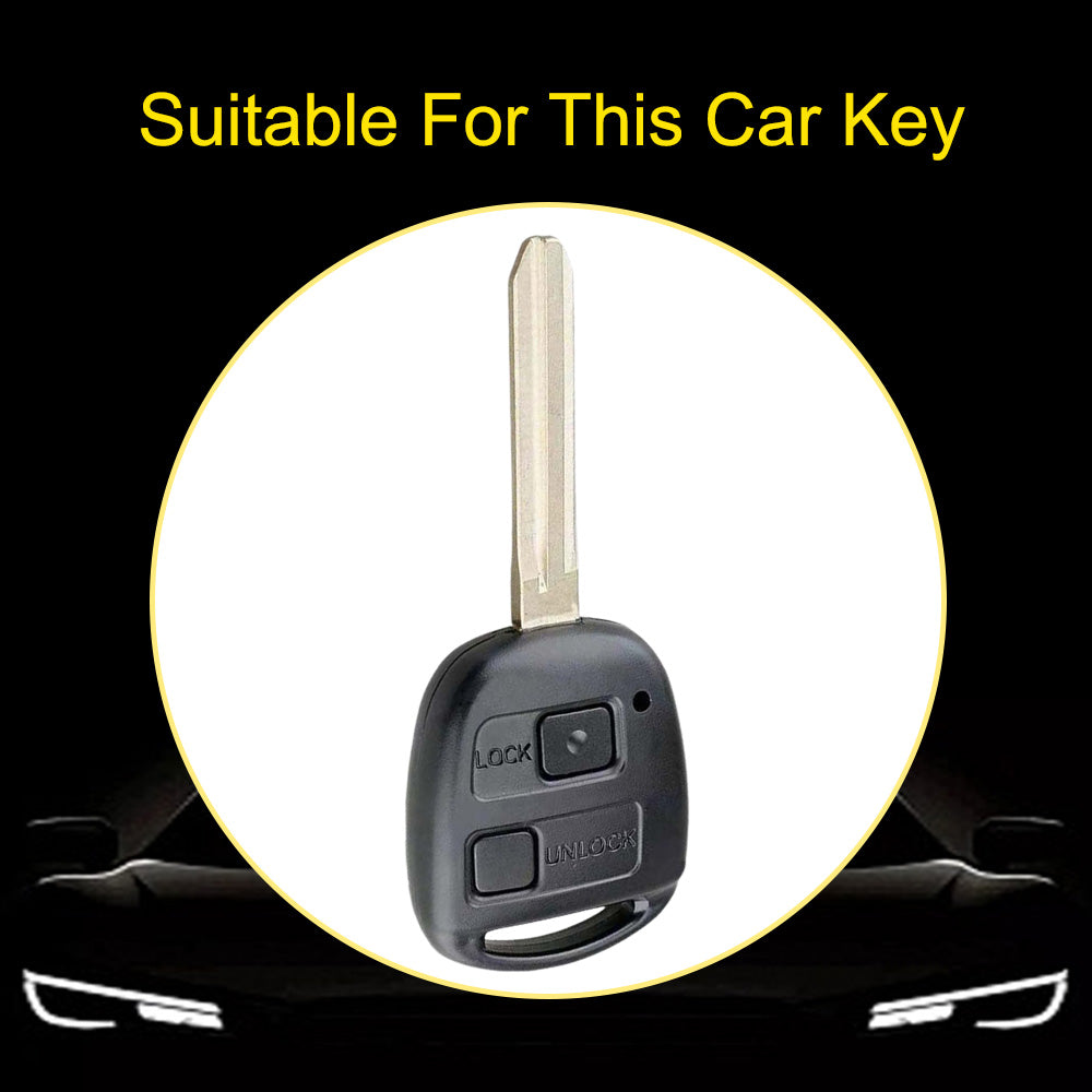 TON2T1 Red-Gold Plating TPU Car Key Case Cover for TOYOTA CAMRY RAV4 Corolla PRADO YARIS Tarago for LEXUS