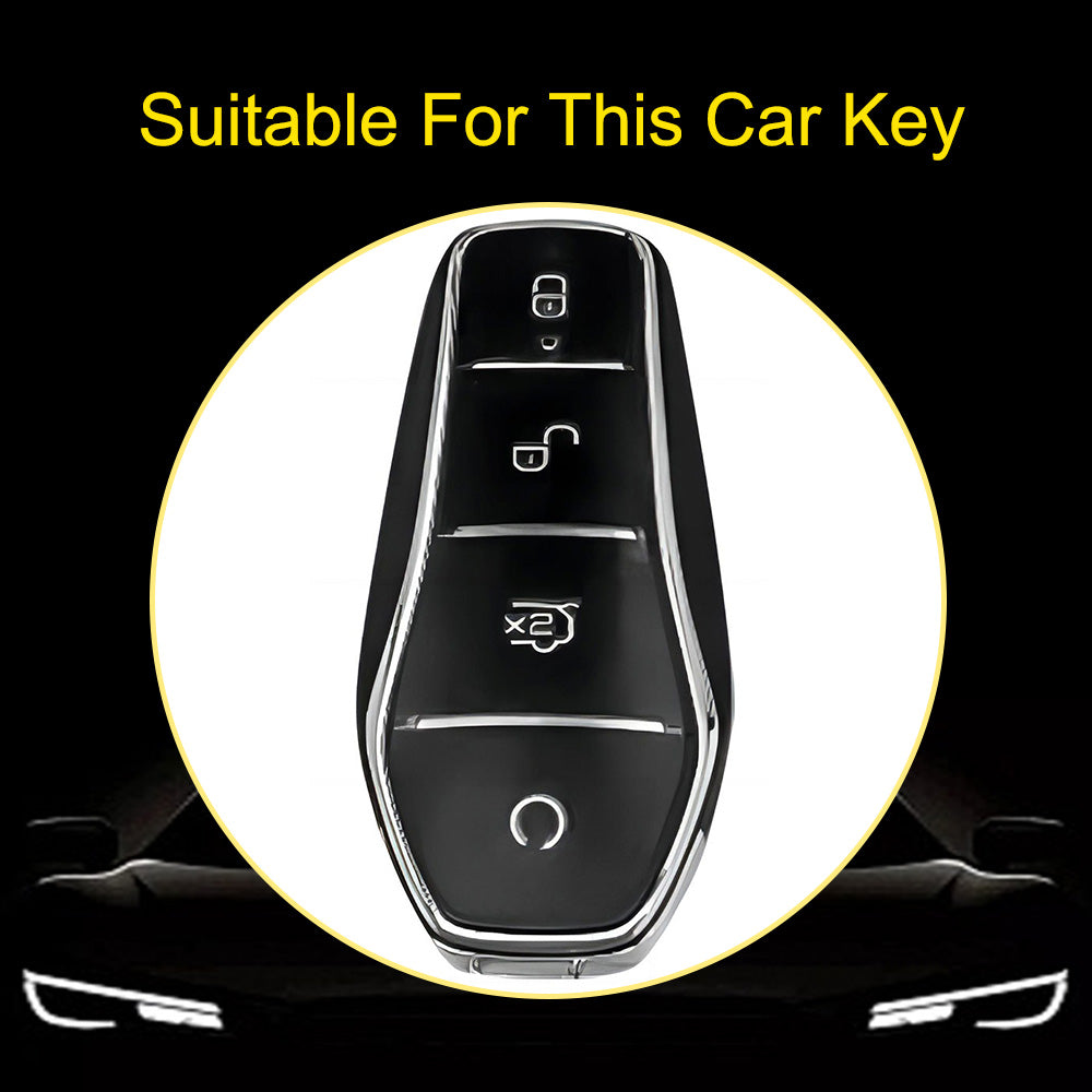BYD1T1 Green-Gold Plating Car Key Cover For BYD E2/E3/Song PRO/Yuan Plus/Dolphin Remote Key FOB Cover Accessories