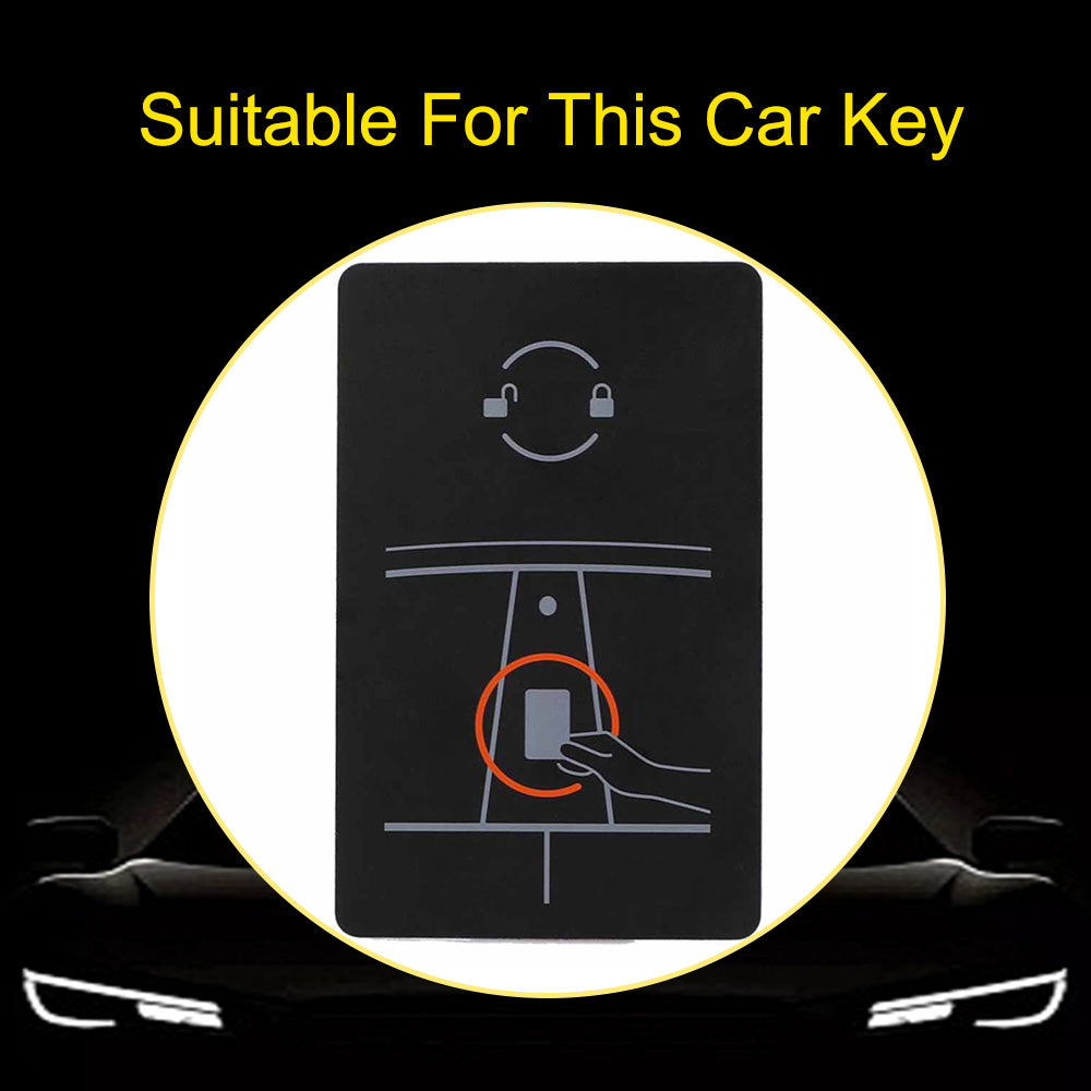 TEB1T1 Gradient Gray-Laser Engraving TPU Tesla Car Key Cover Scratch Resistant Lightweight Protective Case for Model 3/X/Y