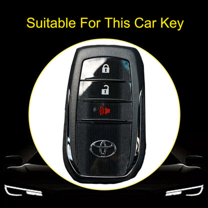 TOC5T1 Black-Gold Plating TPU Car Key Case Cover For Toyota Yaris Rav4 Corola CHR Camry