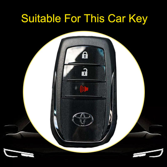 TOC5T1 Purple-Silver Plating TPU Car Key Case Cover For Toyota Yaris Rav4 Corola CHR Camry