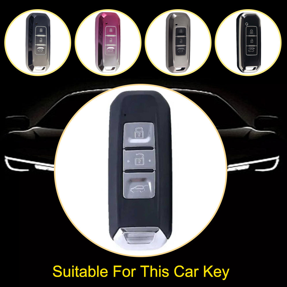 BAB1T1 Black-Silver Plating Car Key Cover for Baojun 510 730 360 560 RS-5 530 630 Wuling Hongguang S Covers House Keys