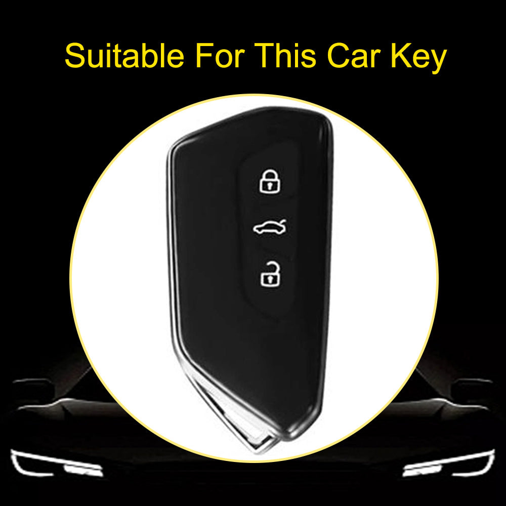 VOC1T1 Red-Gold Plating Car Key Cover For Volkswagen Golf 8 MK8 ID3 ID4 Cupra Skoda Octavia A8 SEAT Leon MK4 Formentor Tarraco