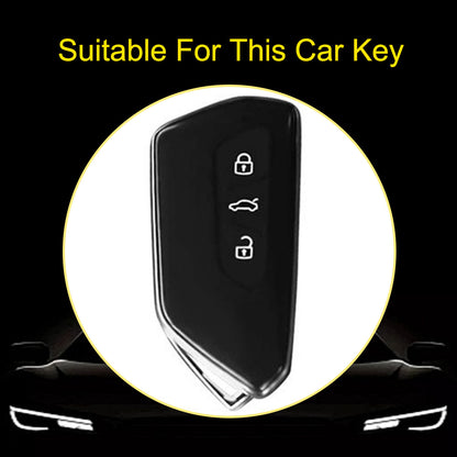 VOC1T1 Red-Gold Plating Car Key Cover For Volkswagen Golf 8 MK8 ID3 ID4 Cupra Skoda Octavia A8 SEAT Leon MK4 Formentor Tarraco