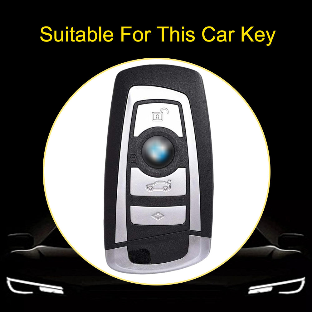 BMC1T1 Black-Gold Plating Car Key Cover BMW Car Key Case Cover TPU Flip Remote Accessory for 1 2 3 4 5 6 7 X3 X4 X5 X6 F36 F25 F26 F30 F34 F10 F07 F20 Z10 G30