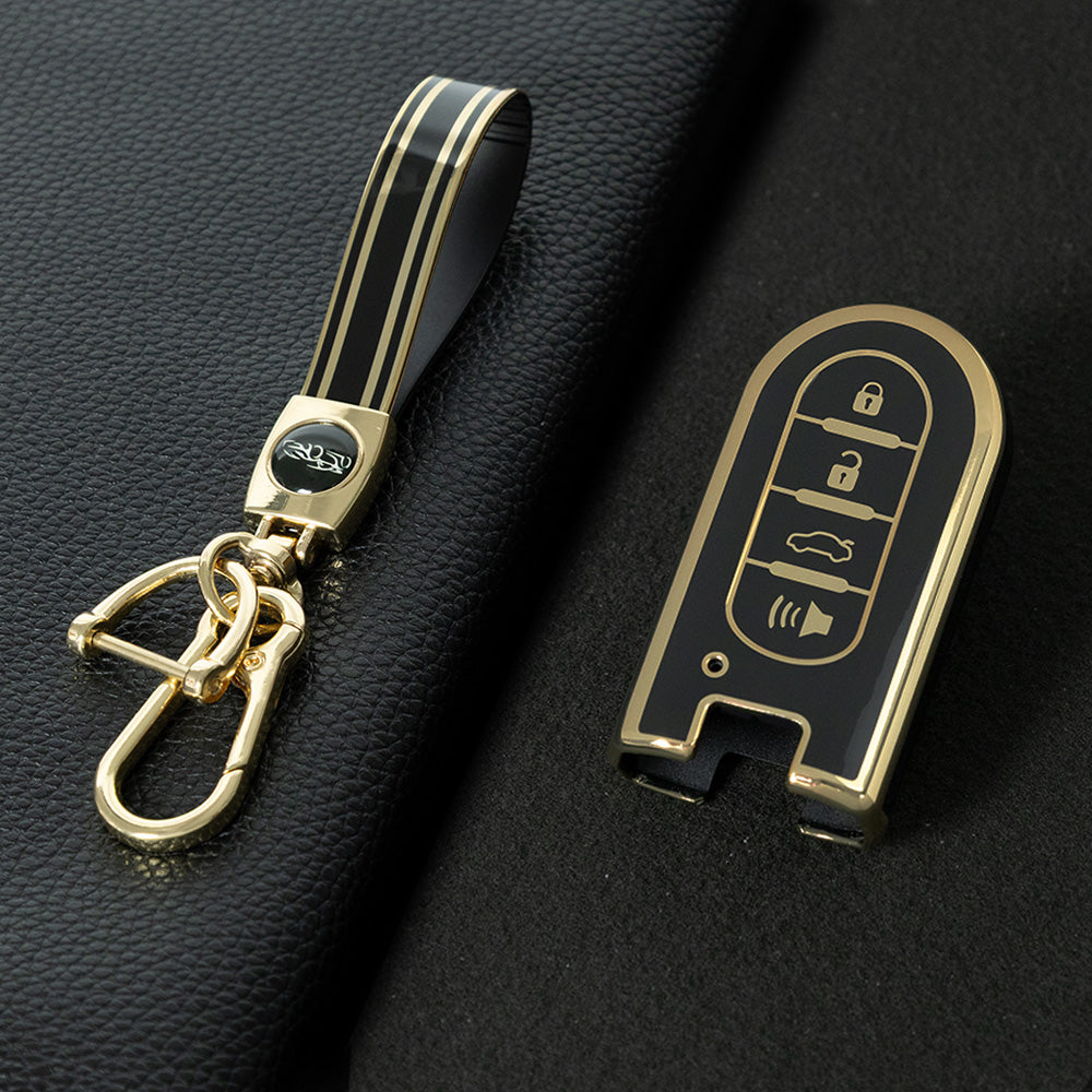 TOE4T1 Black-Gold Plating Car Key Cover for Toyota Rush Daihatsu Tanto LA600S LA800S LA610S