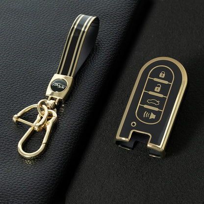 TOE4T1 Black-Gold Plating Car Key Cover for Toyota Rush Daihatsu Tanto LA600S LA800S LA610S
