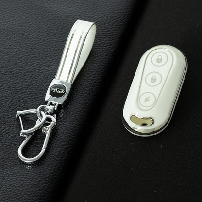 TLC1T1 White-Silver Plating Car Key Cover for TAILG Electric Bike Key Accessories