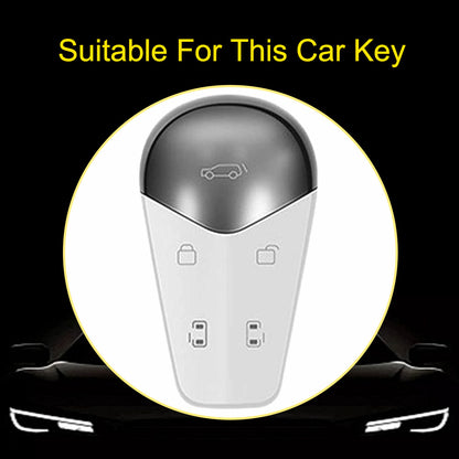 VYB1T1 Black-Silver Plating TPU Car Key Case Cover for VOYAH Lantu Dreamer Free DREAMPOWER Key