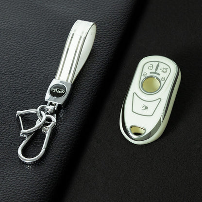 BUA2T1 White-Silver Plating Buick 22 Bie Ke GL8 High-End Key Case for Enclave LaCrosse ES Land Zun Verano Plus Regal Car Accessories keychain