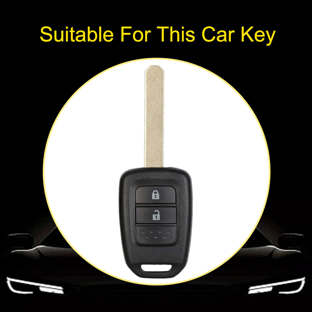HOM1T1 White-Silver Plating 4 Button TPU Car Key Case Cover for Honda Accord 2016 2017 Civic 2016 2017 2018 2019