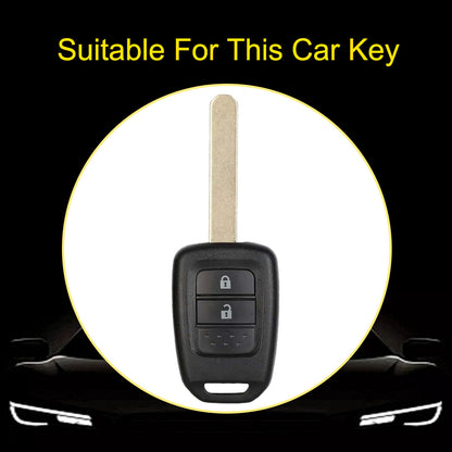 HOM1T1 White-Silver Plating 4 Button TPU Car Key Case Cover for Honda Accord 2016 2017 Civic 2016 2017 2018 2019