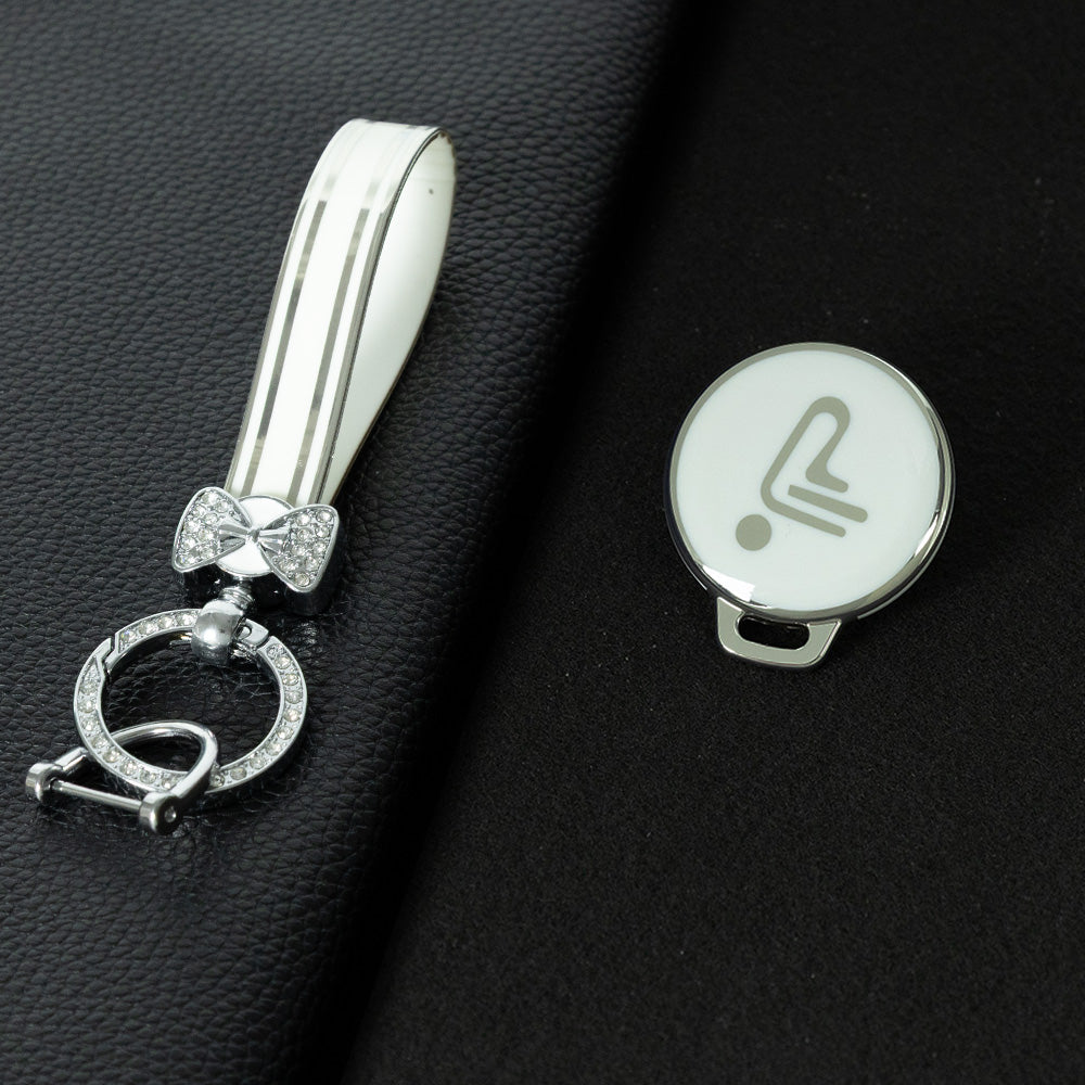 NNB1T1 White-Silver Plating Car Key Cover Suitable for unlocking Ninebot electric vehicles