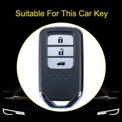 HOA1T1 Black-Gold Plating Car Key Cover For Honda Car Key Cover New TPU Car Remote Key Case Cover 2/3/4/5 Buttons Car Key Protector Holder