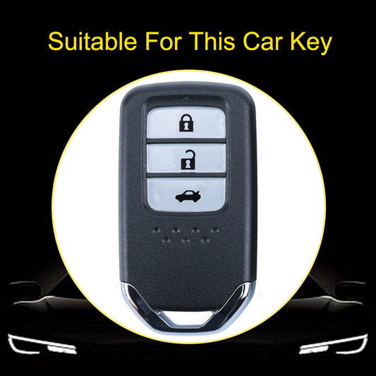 HOA1T1 White-Silver Plating Car Key Cover For Honda Car Key Cover New TPU Car Remote Key Case Cover 2/3/4/5 Buttons Car Key Protector Holder
