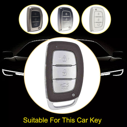 HYD2T1 Black-Gold Plating Car Key Cover Suitable for Modern Car Keycases, Langdong Ix35 Anti Drop protection Sonata Eight Shell Buckle keychain