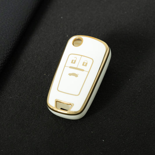 BUE1T1 White-Gold Plating Car Key Cover For Hot Sale TPU Car Key Case for Chevrolet Cruze AVEO Excelle BUICK XTG Car Key Shell Cover