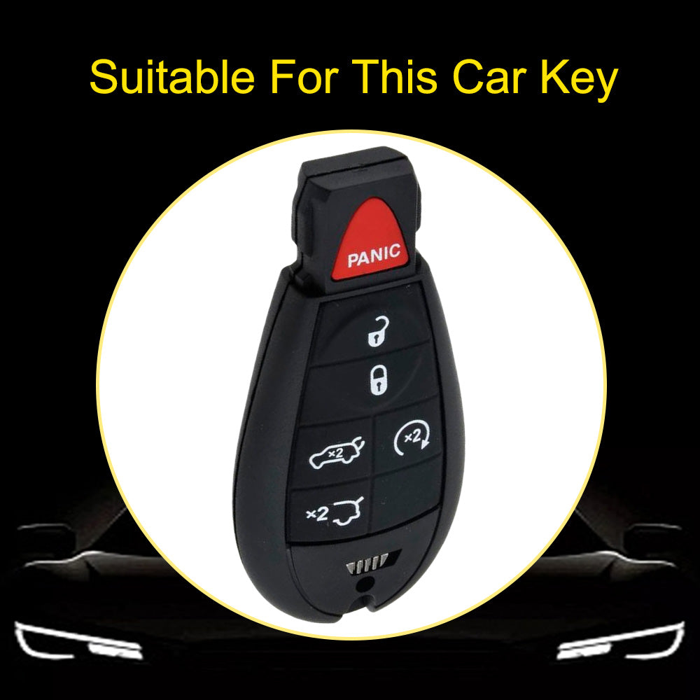 JEC8T1 White-Silver Plating Keyless Entry Remote Control 5-Buttons Compatible 2008-2018 Dodge Grand Caravan 2008-2016 Chrysler Town