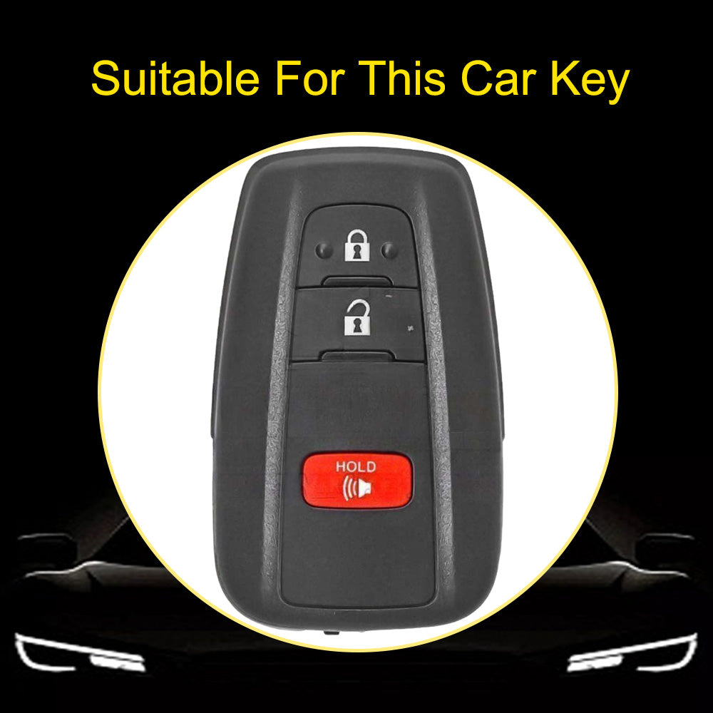 TOB3T1 White-Silver Plating Key case for Toyota Key Shells Noah 80/Voxy 80/Harrier 60/Esquaire/New Sienta Car Key Case TPU Protect Cover Carkey Shells
