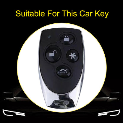 UNZ1T1 White-Silver Plating TPU Car Key Case Cover for Universal Refit Llave Creative Anti Fall Wear Resisting Auto Accessory