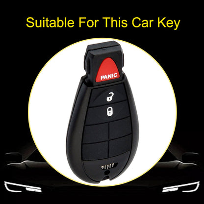 JEC2T1 White-Gold Plating TPU Car Key Cover Case for Dodge Challenger Charger Magnum Journey Ram Jeep Commander Grand Cherokee Chrysler 300