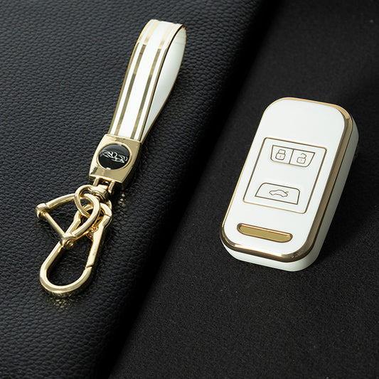 CRA1T1 White-Gold Plating Tpu Car Accessories Car Key Key case for Chery 8plus 8pro 7plus Arrizo 5