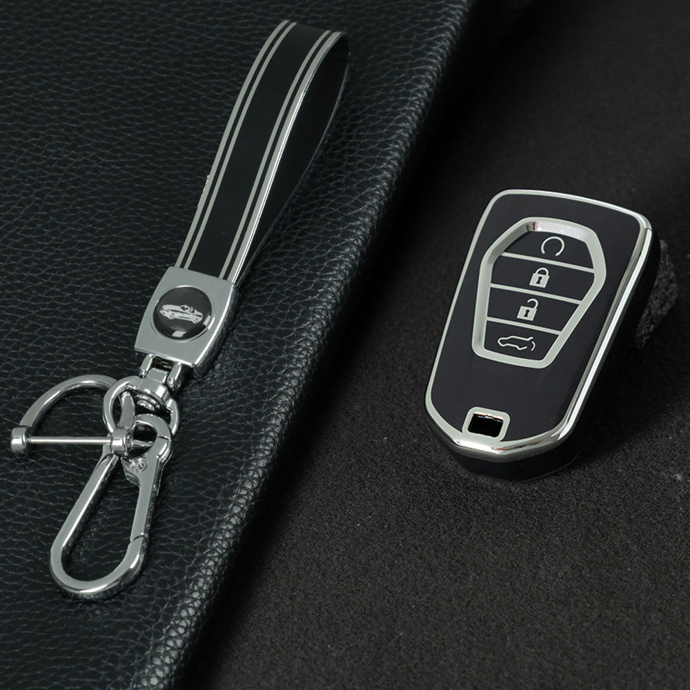 LSB2T1 Black-Silver Plating For TPU Car Key Case for ISUZU Dmax D-max Mux 2021 2022+ D-max MU-X 3.0 Mux