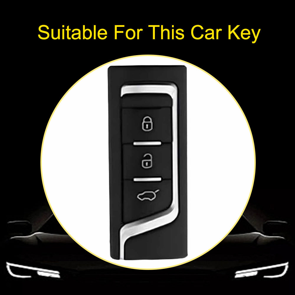 TRG1T1 White-Silver Plating TPU Car Key Cover for Trumpchi GS3 GS4 GA3 GA4 GA8